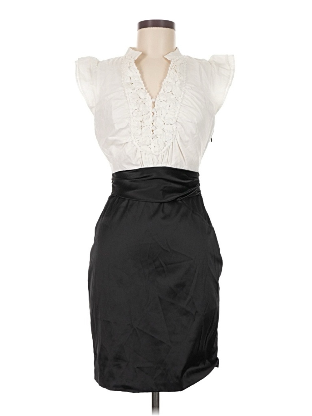 Bisou Bisou Black and White Pencil Dress